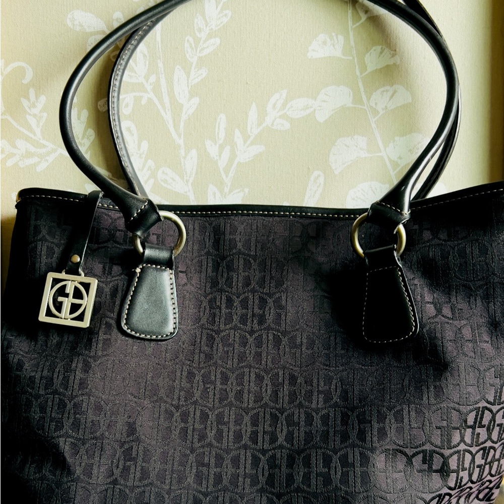 Giani Bernini Black Patterned Tote Bag